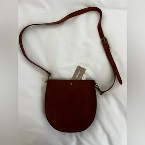 Madewell Tan Leather Saddlebag